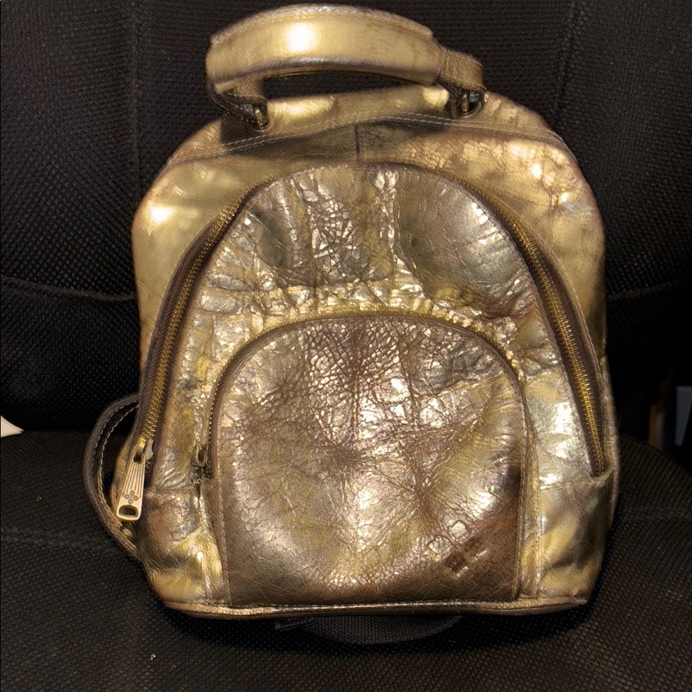 Patricia Nash Distressed Gold Backpack